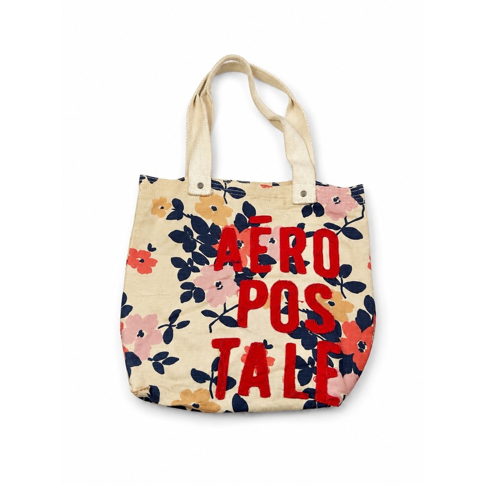 Aéropostale Vintage Y2K Floral Canvas Boho Preppy Purse Shoulder Bag